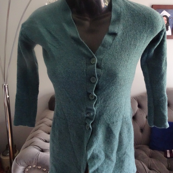 RACHEL ZOE 100% EXTRA FINE MERINO WOOL CARDIGAN - Picture 2 of 3